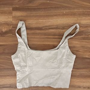 Aritzia Wilfred Cream Shine Bustier M
